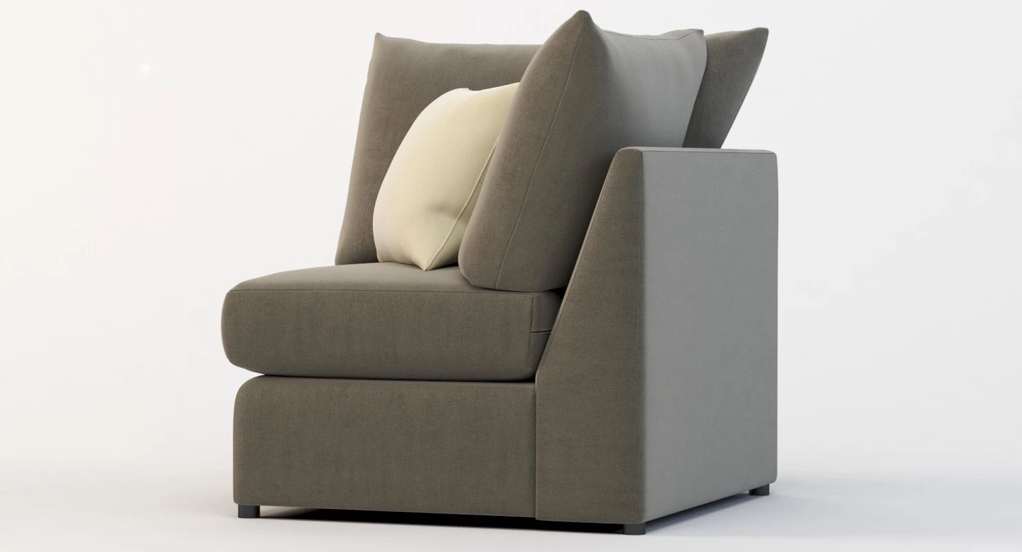 Bassett Beckham Pit Sectional Sofa Corner Module 3D model_7