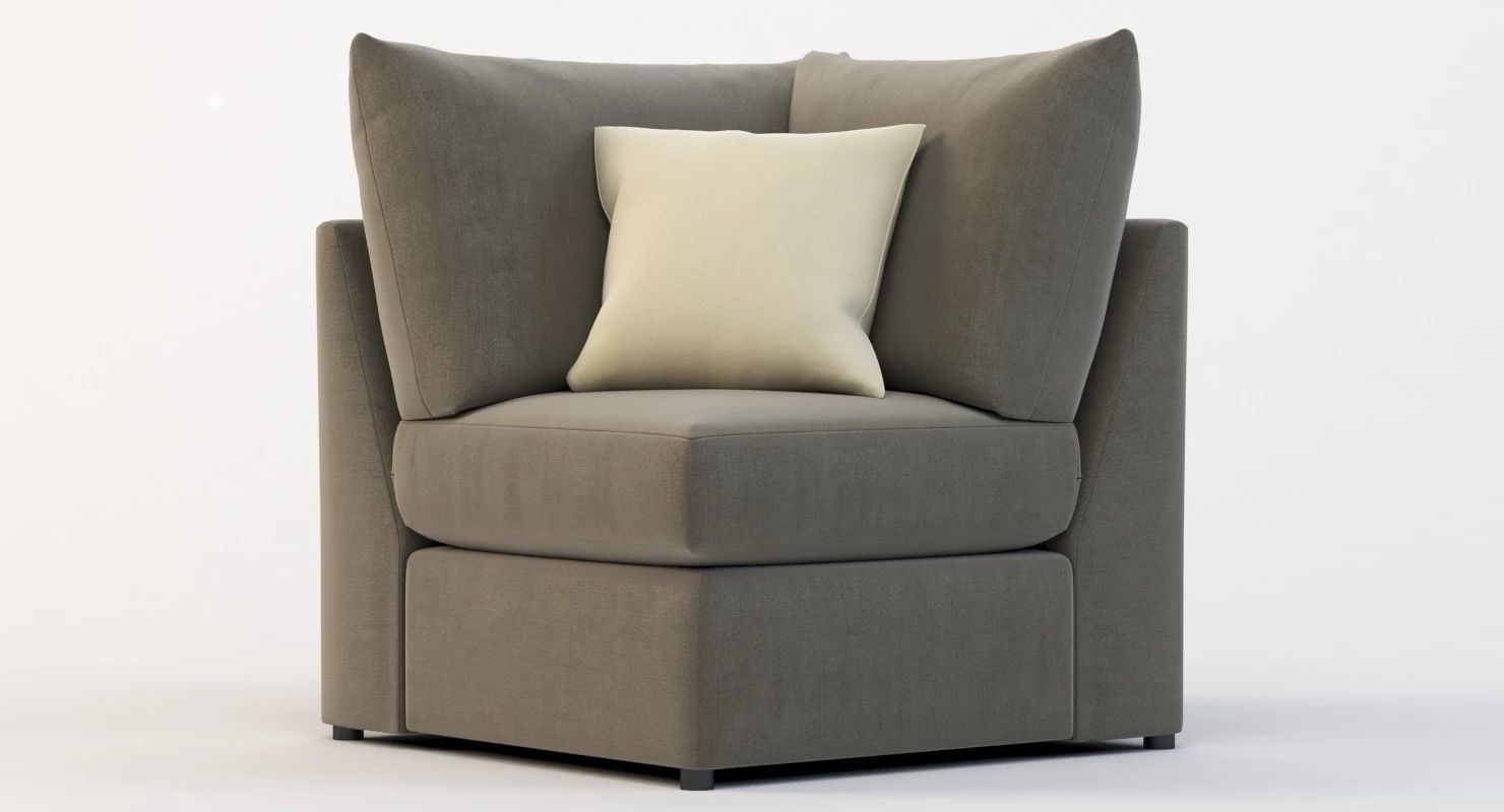 Bassett Beckham Pit Sectional Sofa Corner Module 3D model_2