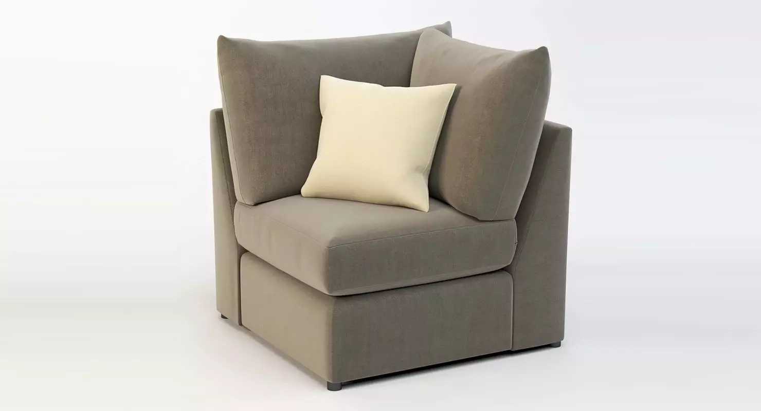 Bassett Beckham Pit Sectional Sofa Corner Module 3D model_0