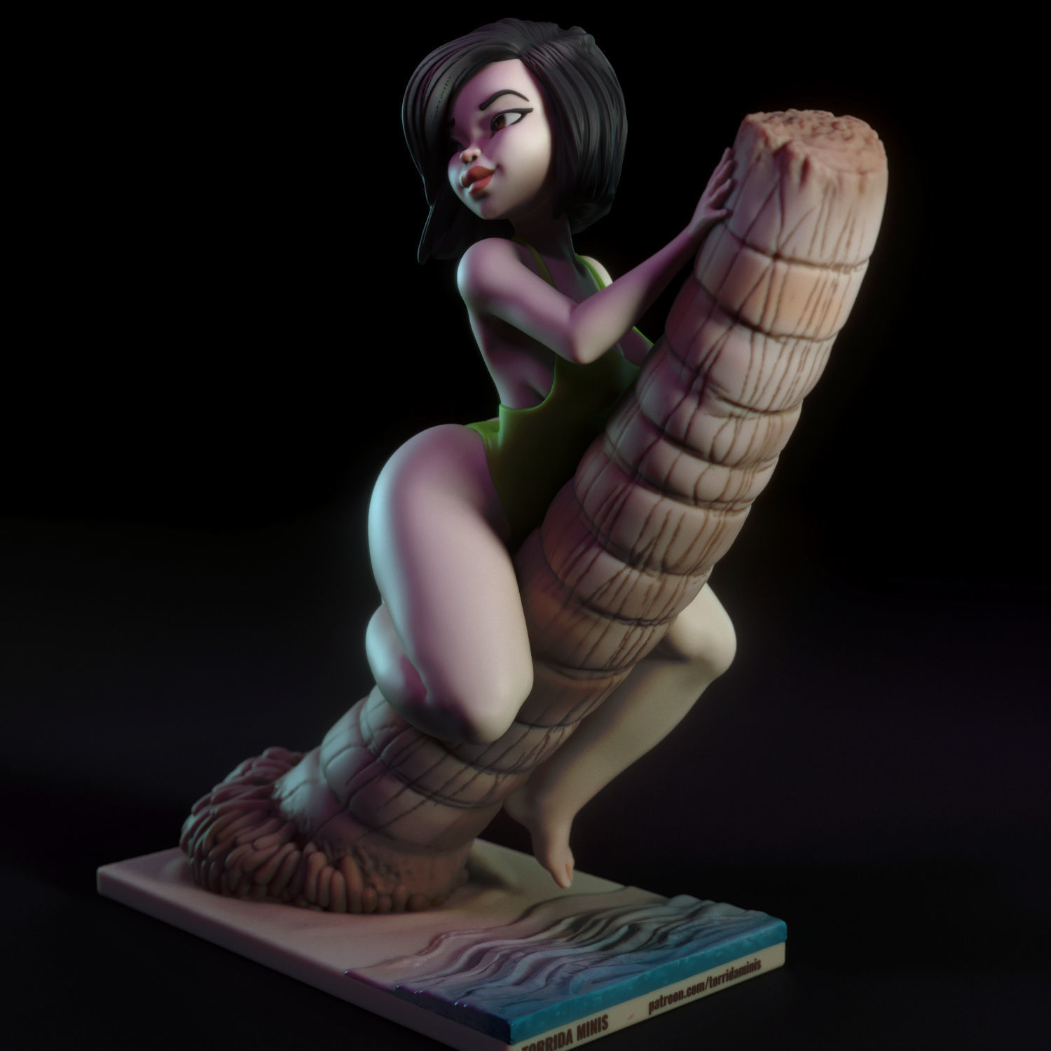 Naka at the beach 3D print model_4