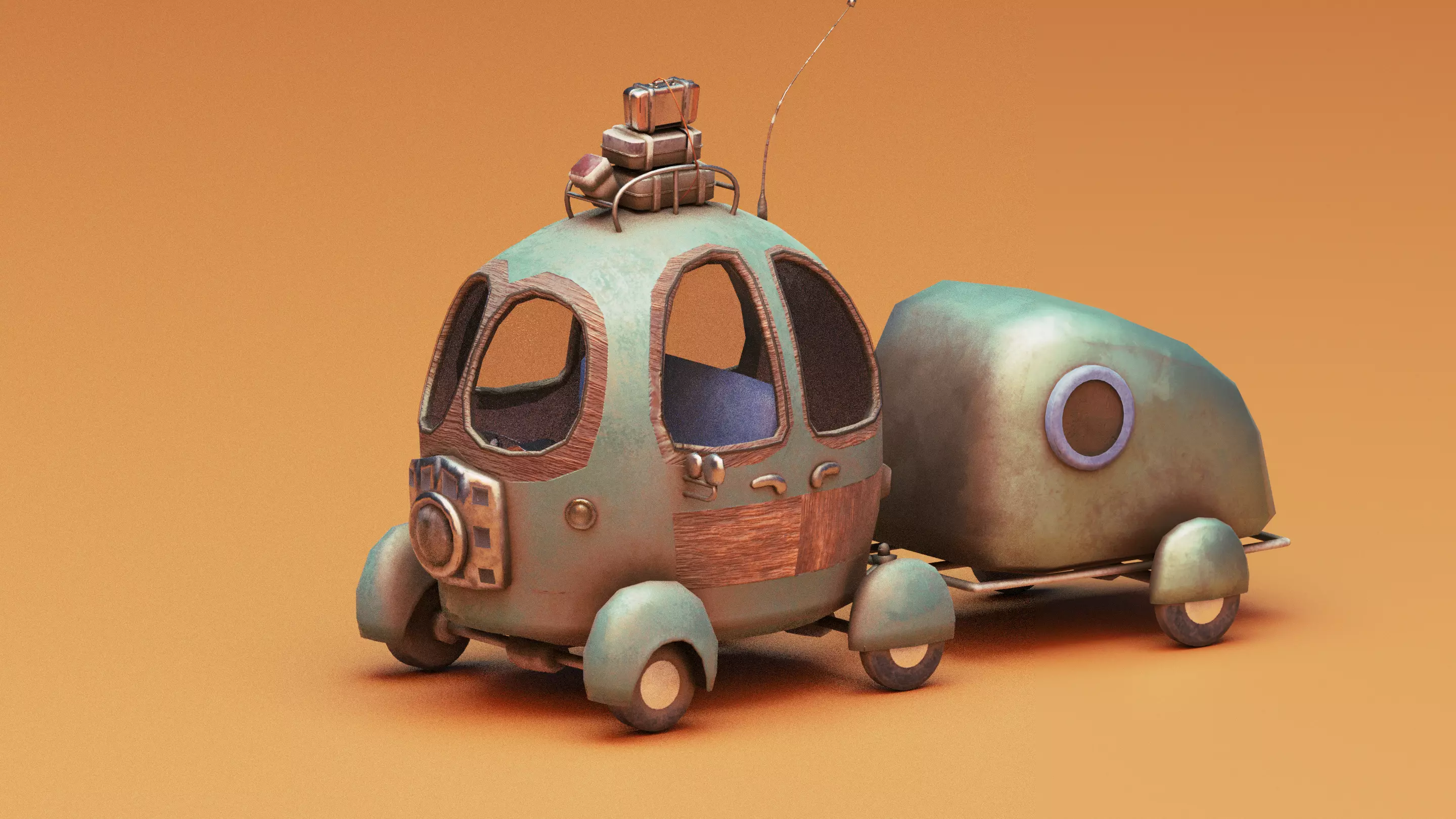 Stylize Car Cartoon Low-poly 3D model