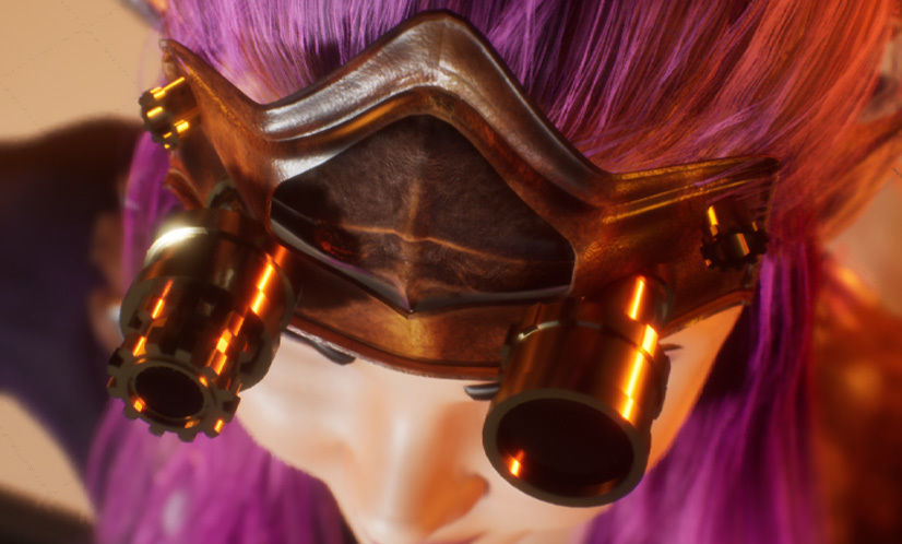 Steampunk night vision goggles 3D model_5