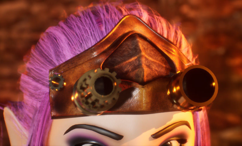 Steampunk night vision goggles 3D model_4