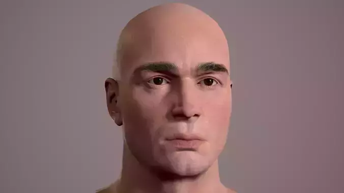 Male Head - 03 Low-poly 3D model
