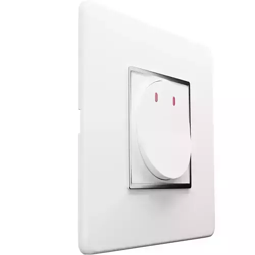 Round Double Switch Board Low-poly 3D model