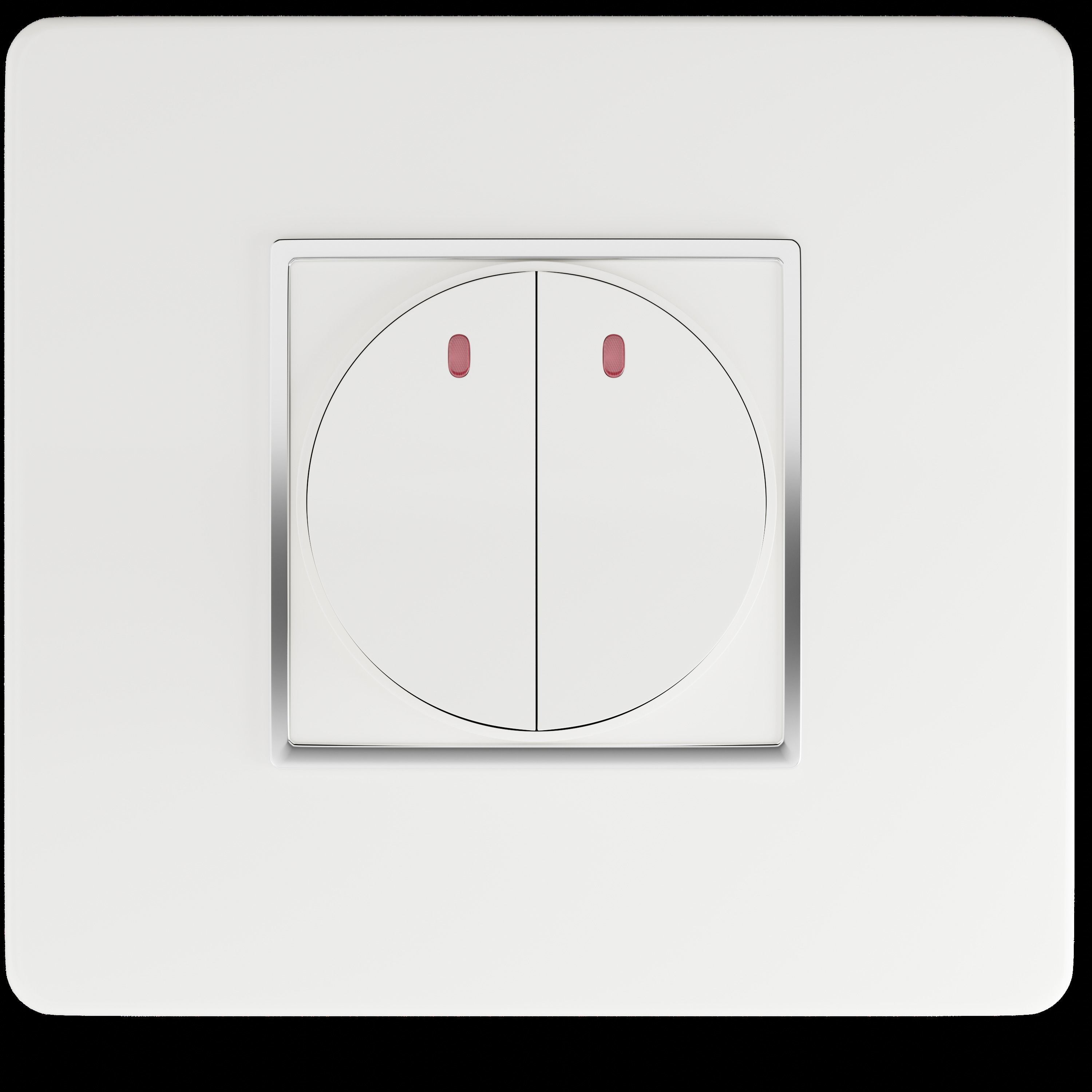 Round Double Switch Board Low-poly 3D model_2