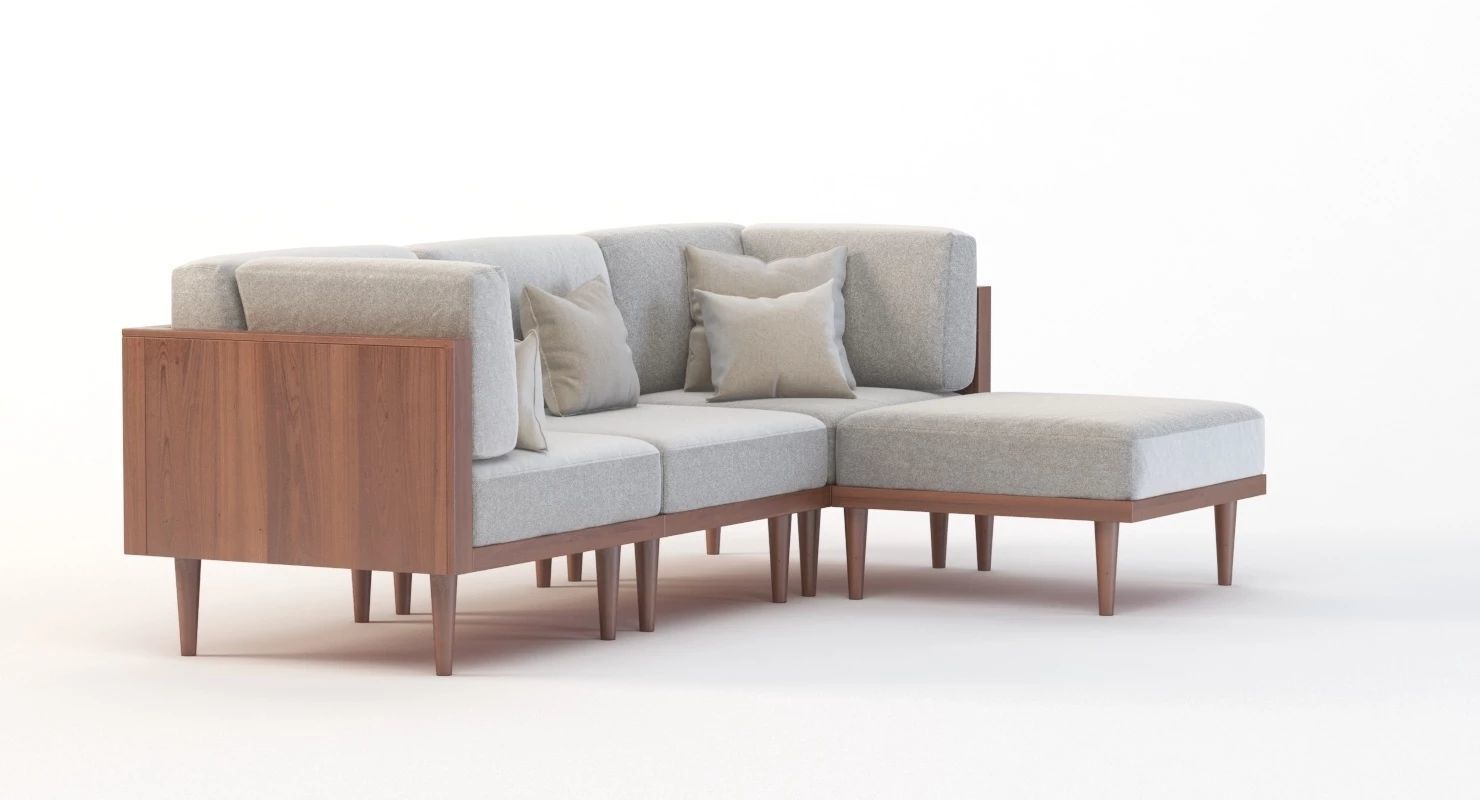 Bellanest Soto Modular Sectional Sofa Chaise corner module 3D model_1