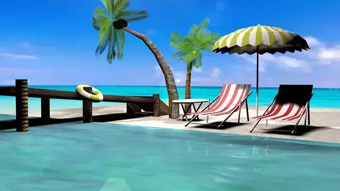 3D Model of Beach 