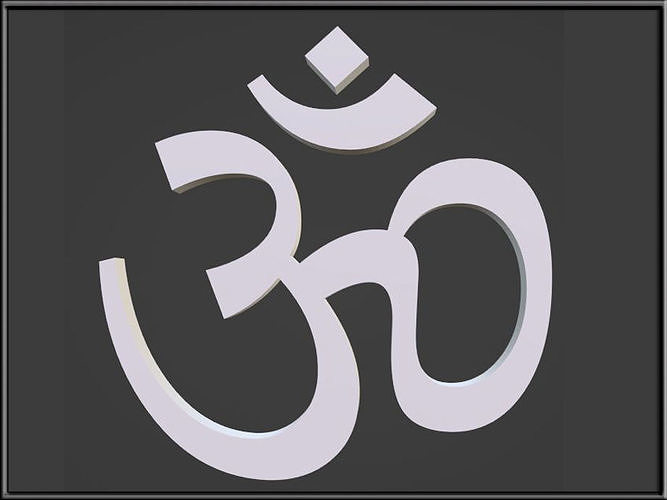 BONJI om symbol Low-poly 3D model