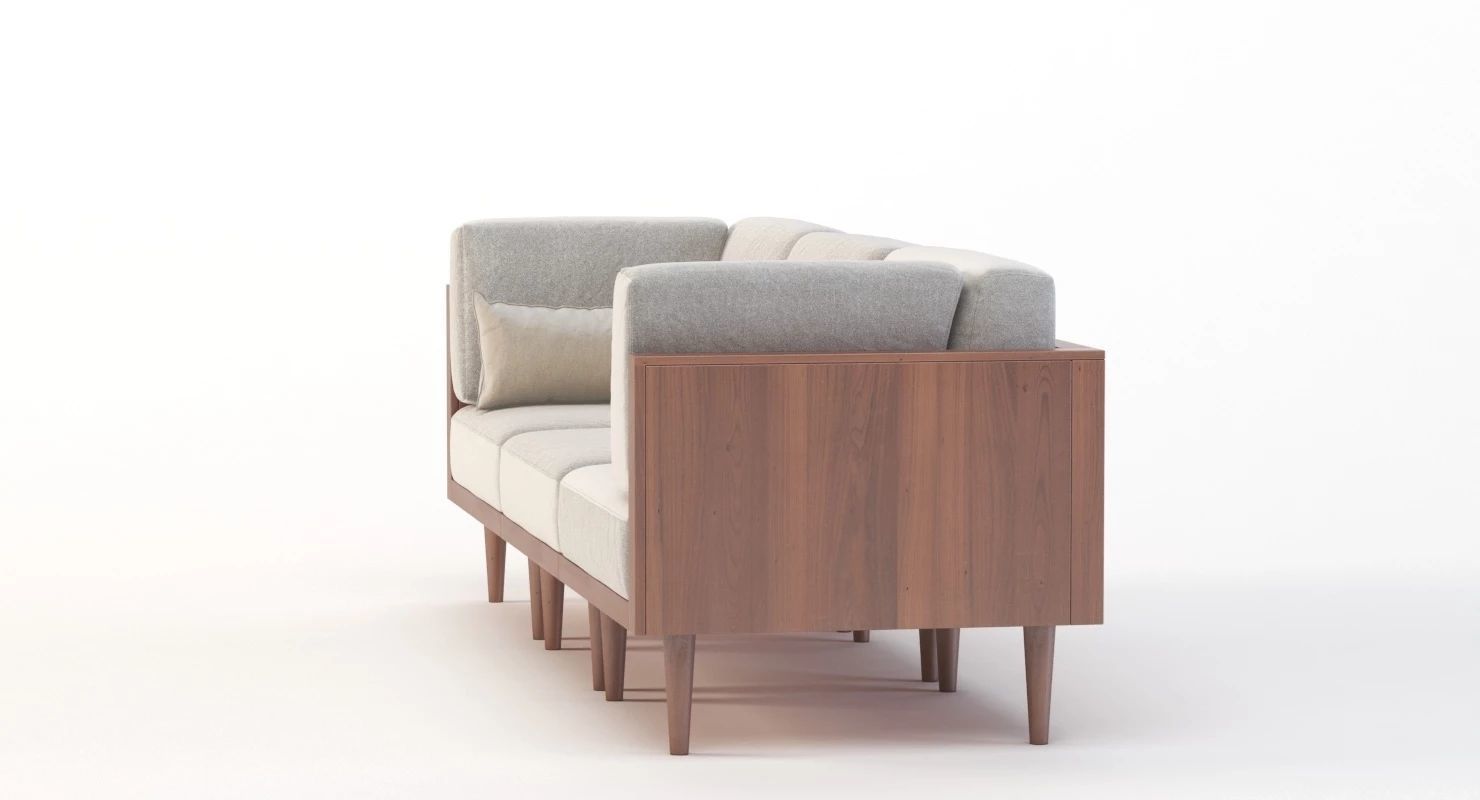 Bellanest Soto Modular Sectional Sofa Three Seater with Cushion 3D model_5