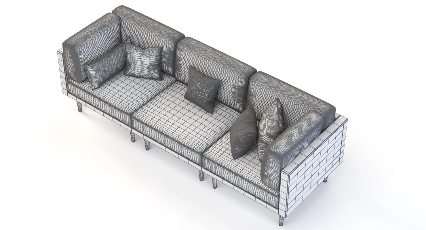 Bellanest Soto Modular Sectional Sofa Three Seater with Cushion 3D model_8