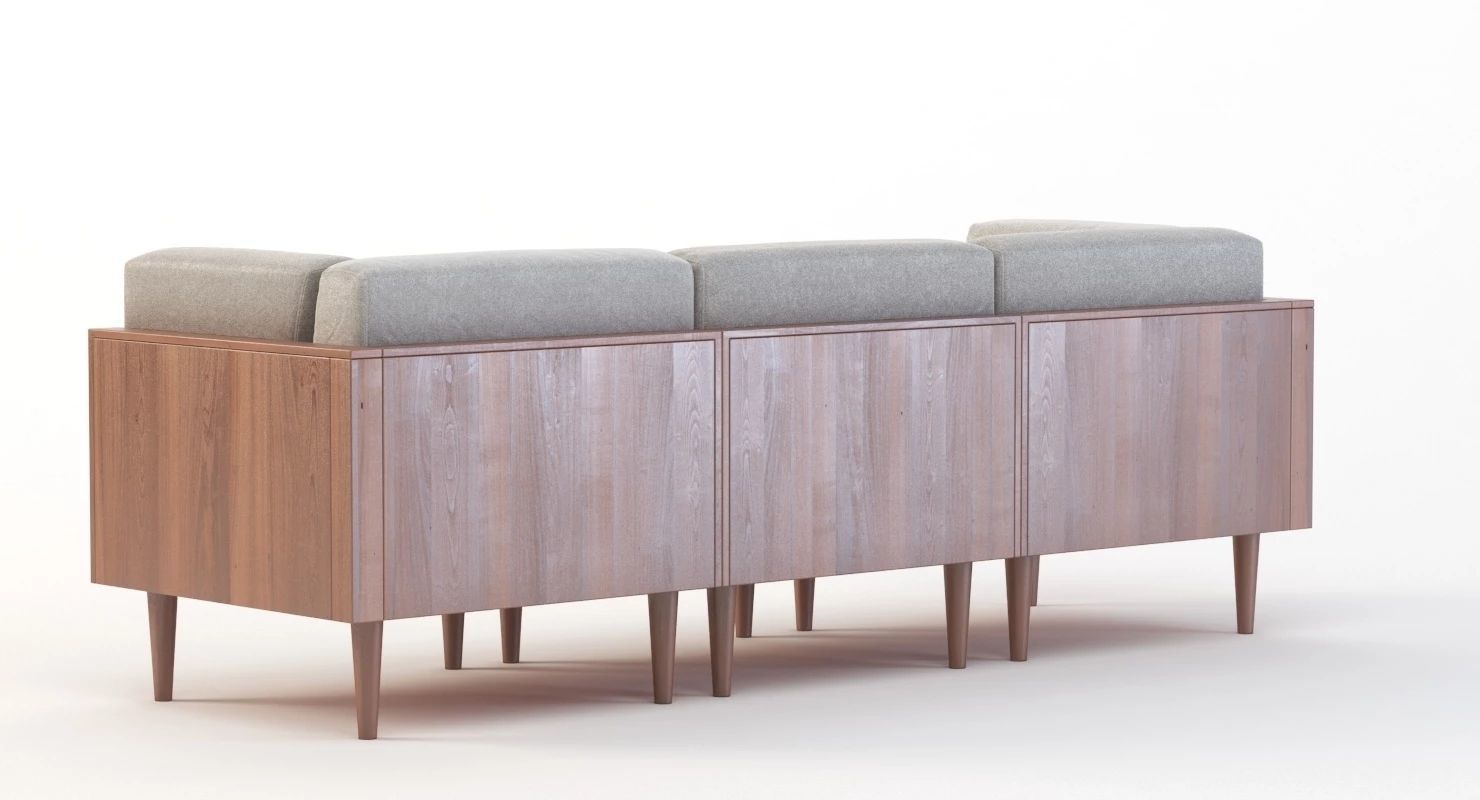 Bellanest Soto Modular Sectional Sofa Three Seater with Cushion 3D model_4