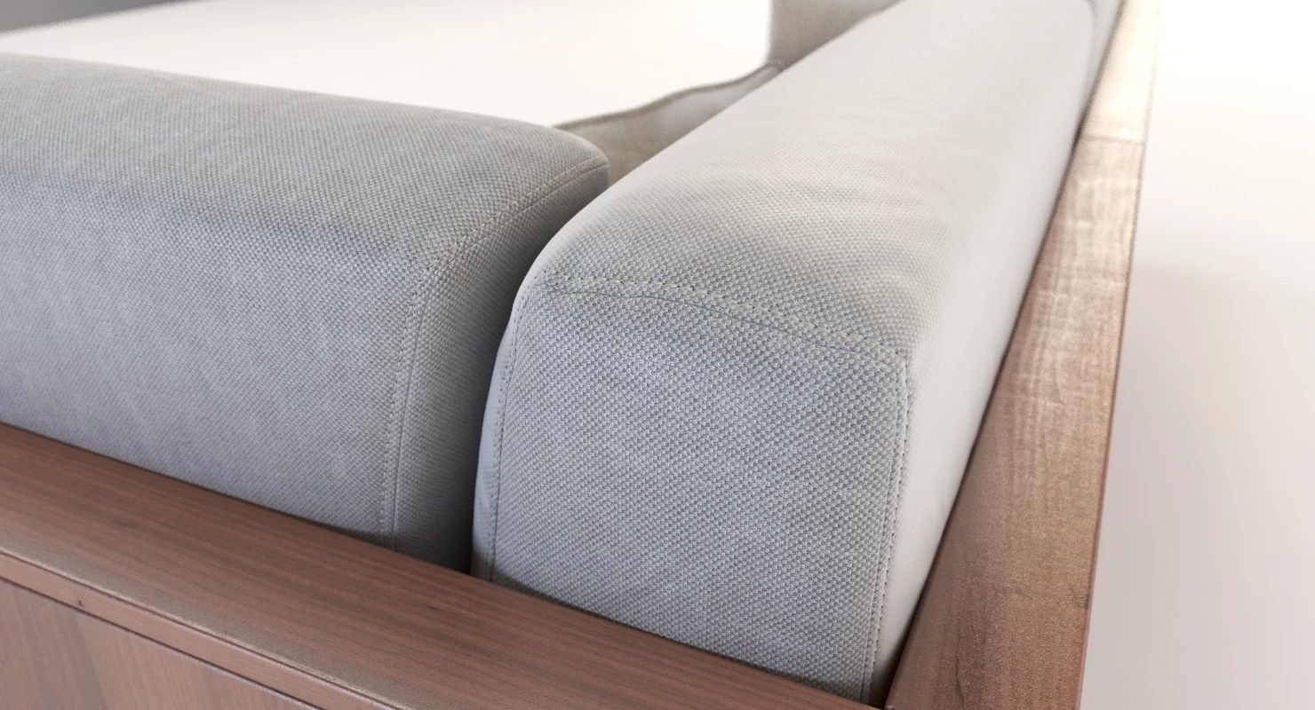 Bellanest Soto Modular Sectional Sofa Three Seater with Cushion 3D model_10