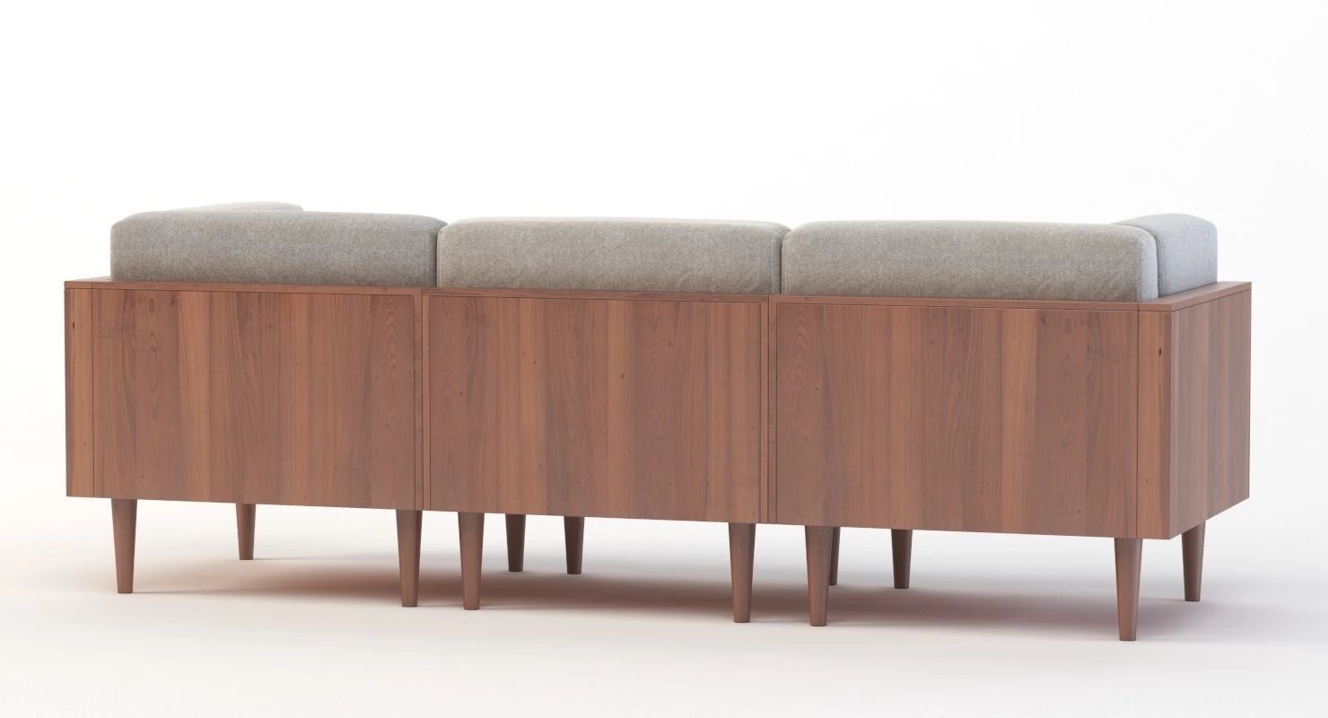 Bellanest Soto Modular Sectional Sofa Three Seater with Cushion 3D model_3