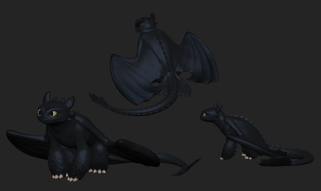 Toothless Figure 3D print model_2