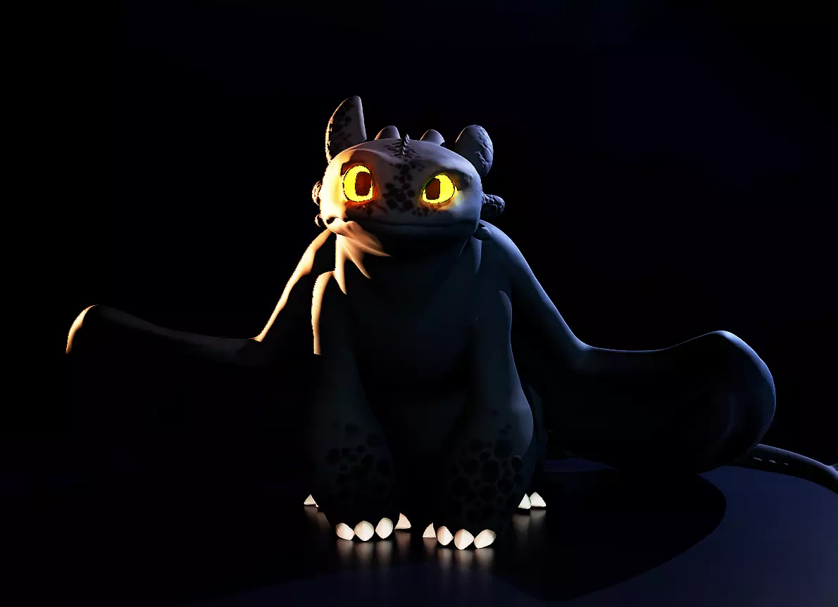 Toothless Figure 3D print model_0