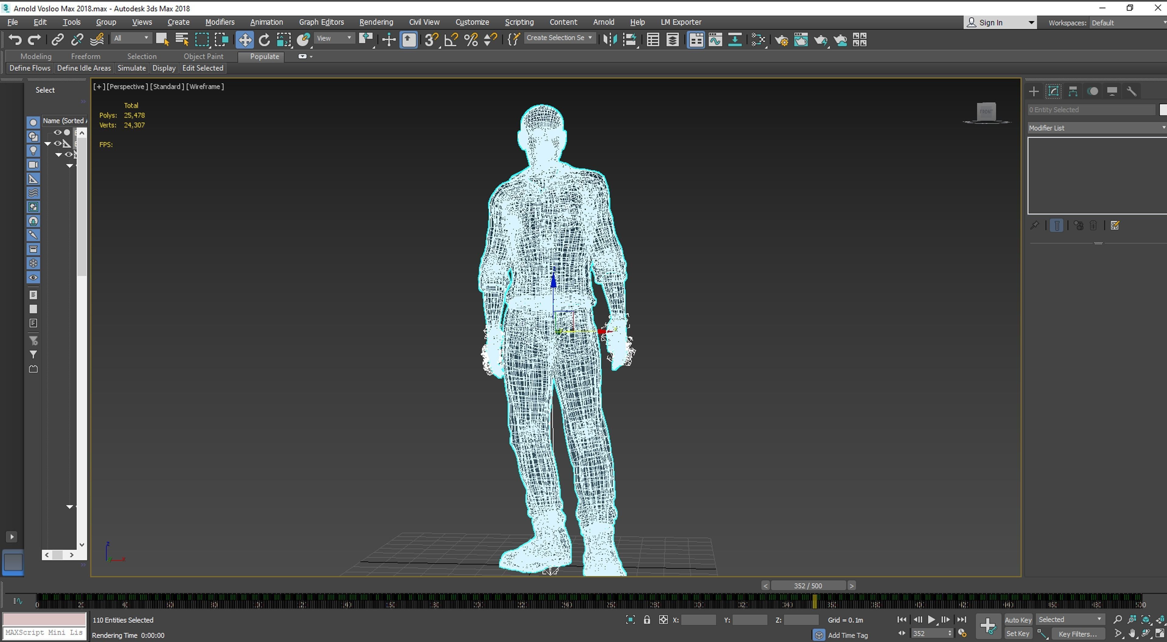 Arnold Vosloo 3D Rigged model ready for animation Low-poly 3D model_17