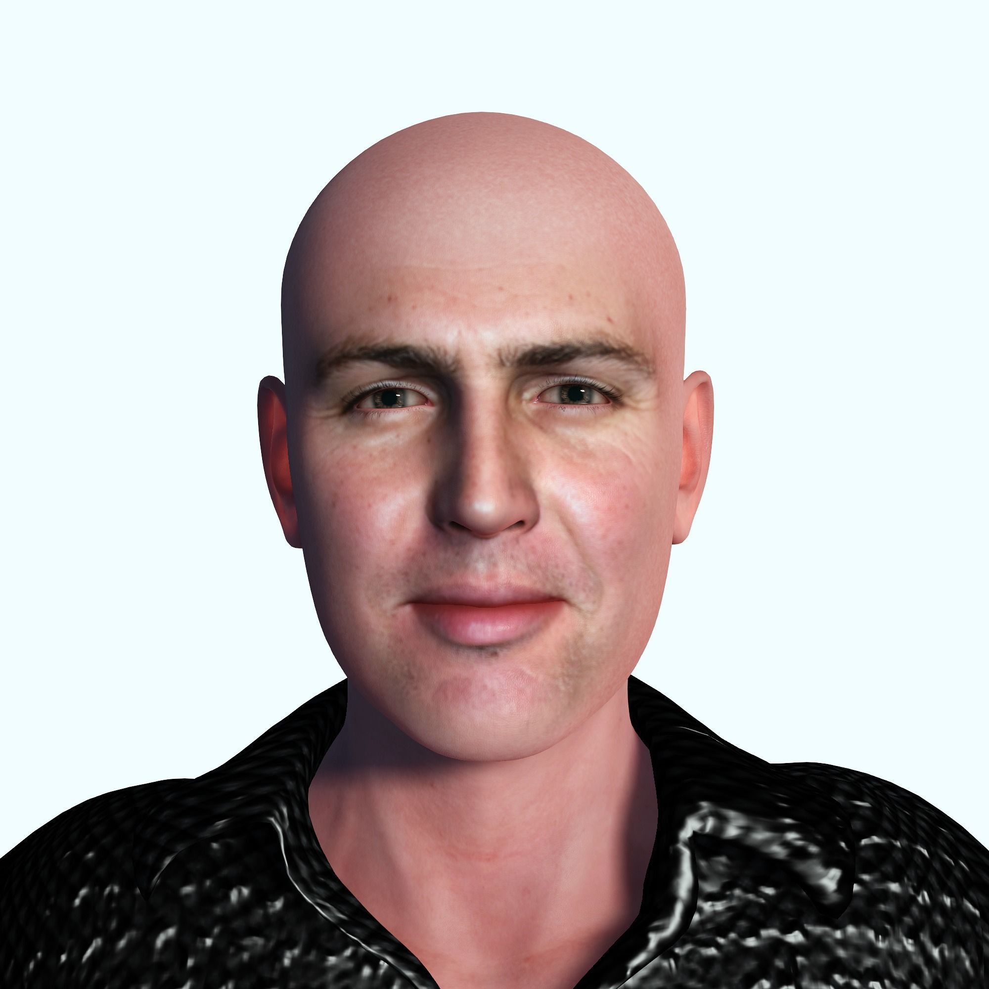Arnold Vosloo 3D Rigged model ready for animation Low-poly 3D model_7