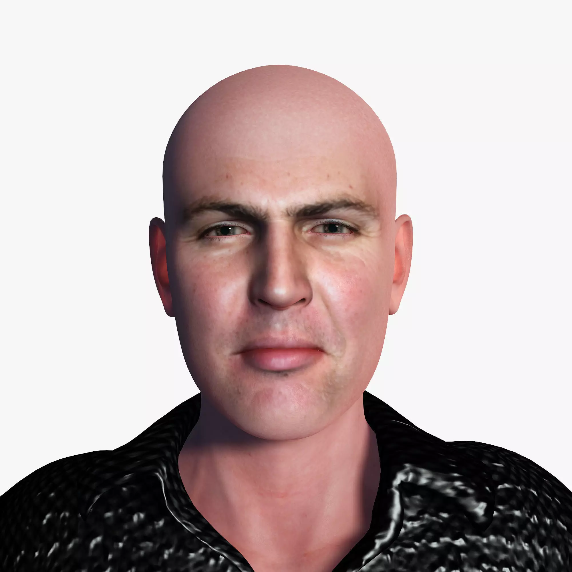 Arnold Vosloo 3D Rigged model ready for animation Low-poly 3D model_0