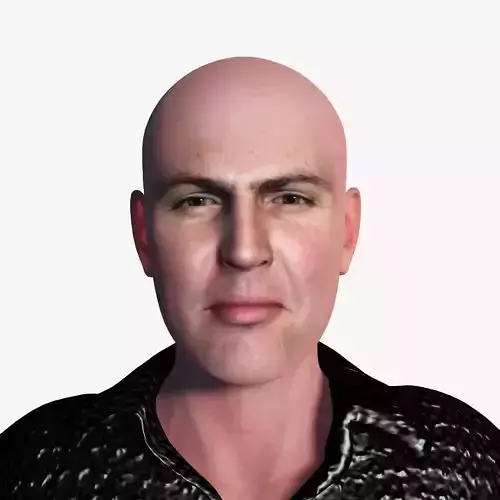 Arnold Vosloo 3D Rigged model ready for animation Low-poly 3D model