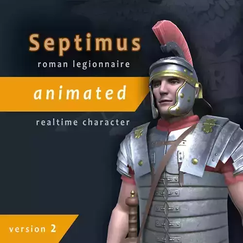 Septimus roman legionnaire Low-poly 3D model
