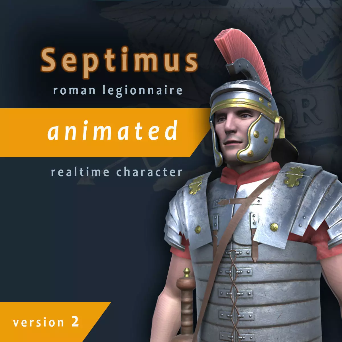 Septimus roman legionnaire Low-poly 3D model_0