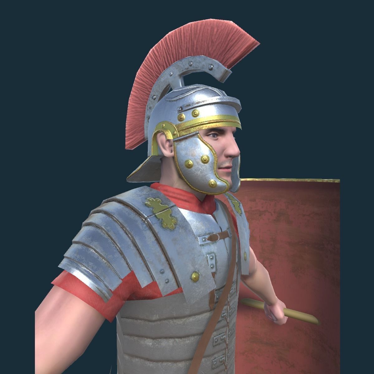 Septimus roman legionnaire Low-poly 3D model_2