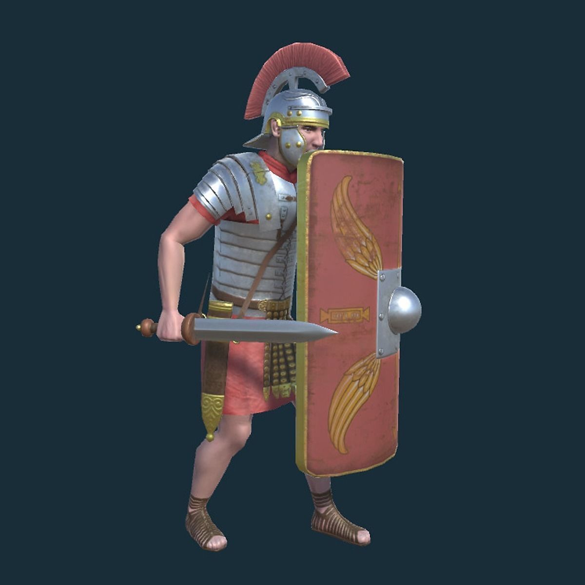 Septimus roman legionnaire Low-poly 3D model_5