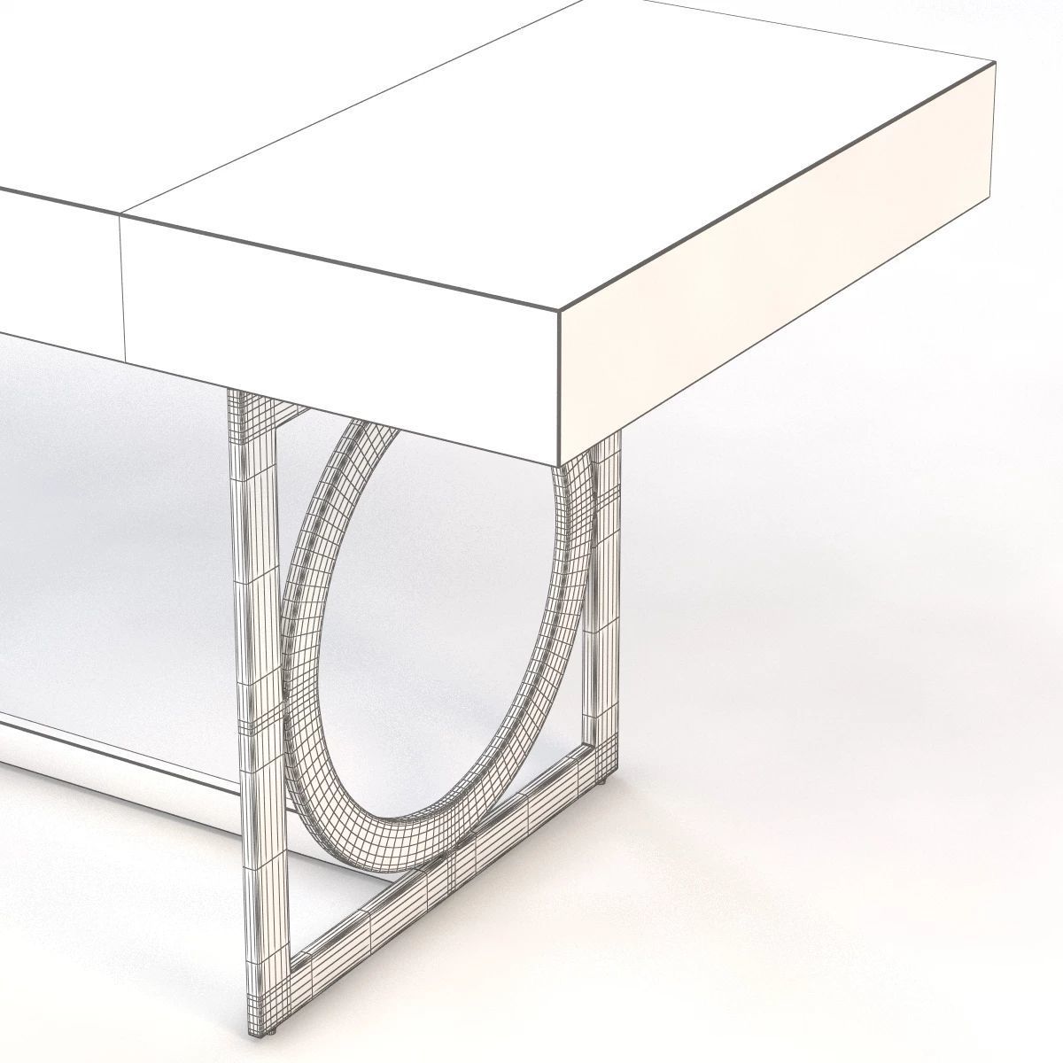 Bernhardt Salon Desk v2 3D model_9