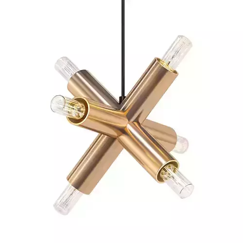 CAPRAZ gold pendant light with four lights