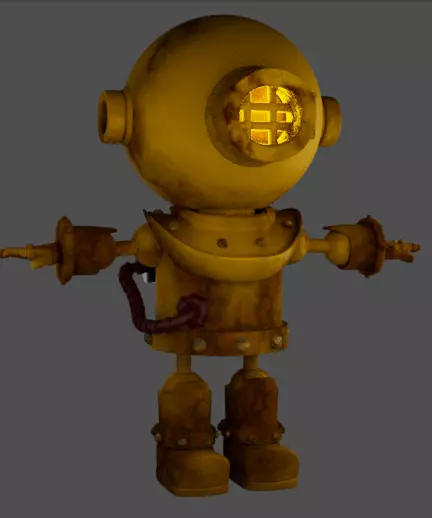 Pipo el Buzo Free low-poly 3D model