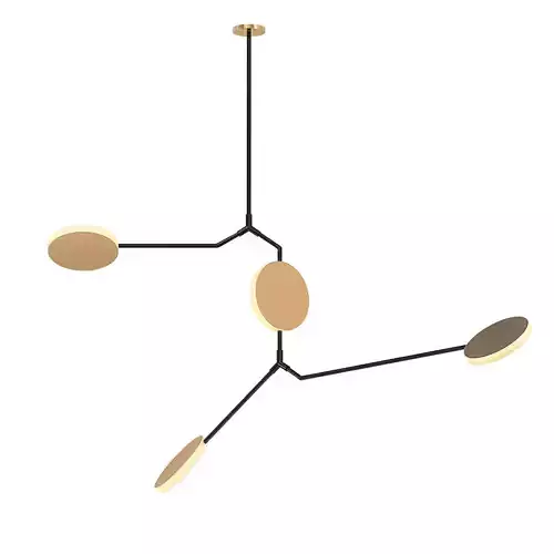 DISCO pendant light with three circles hanging from it