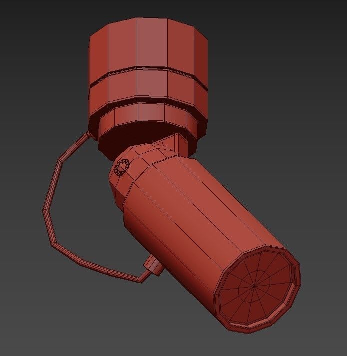 GU10-S dimmable led track light 3D model_3