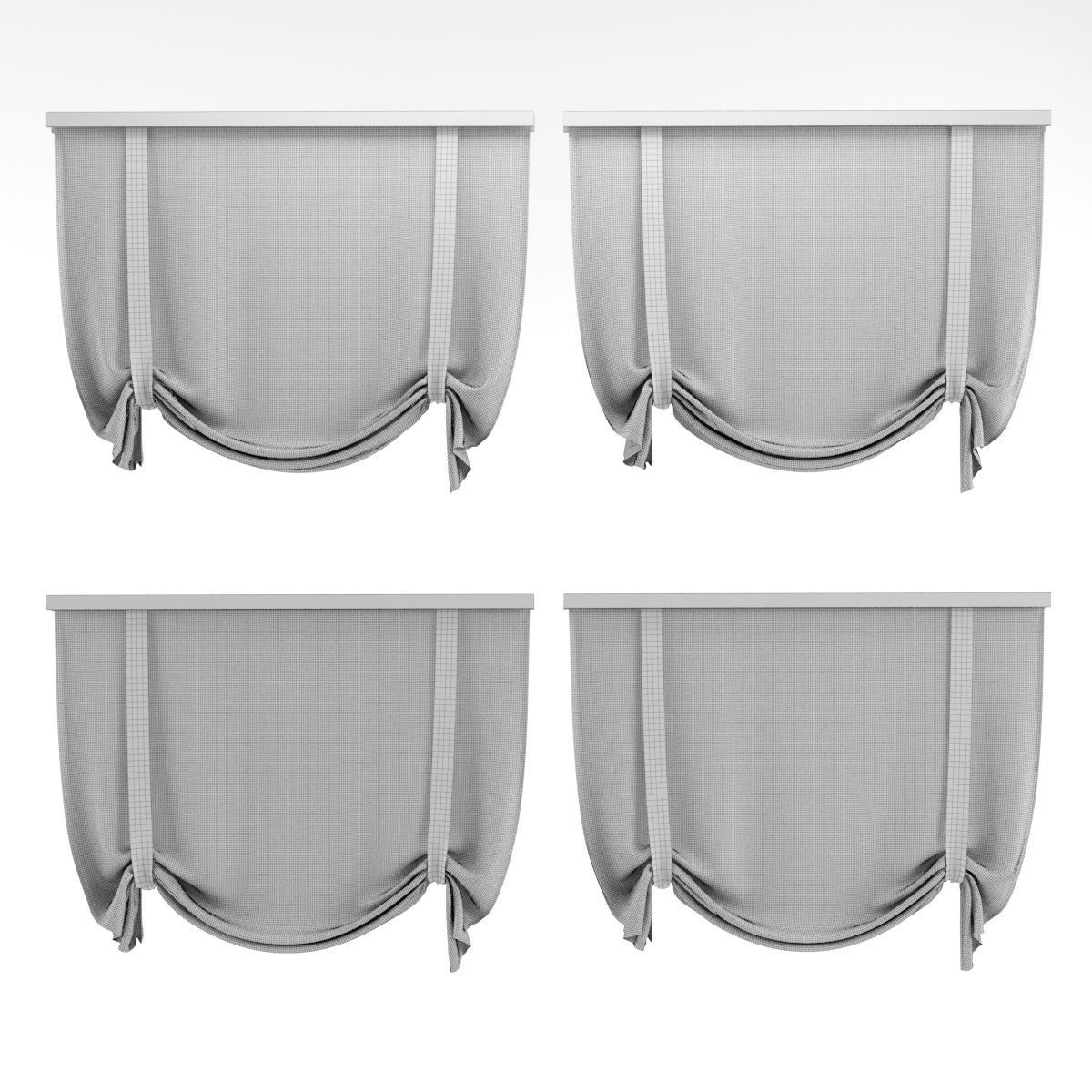 Curtains Roman 3D model_1