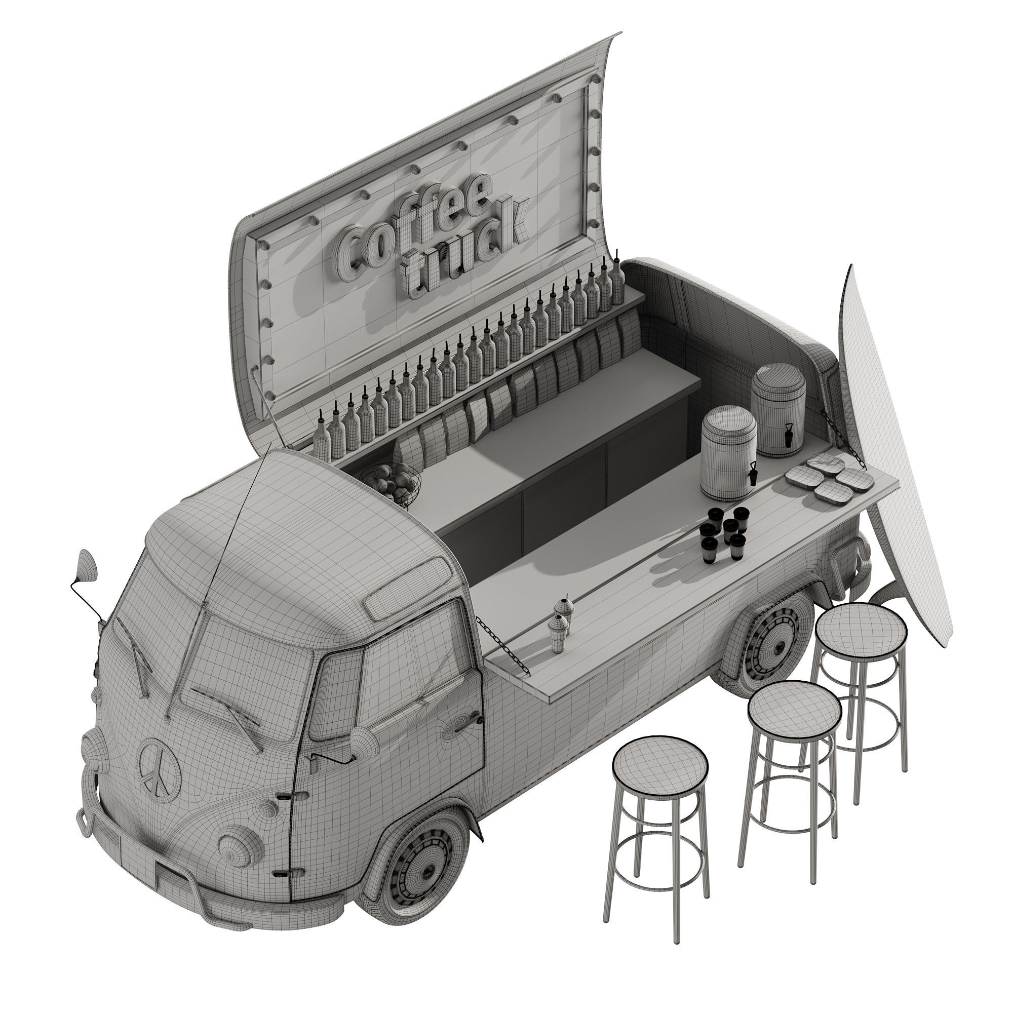 Coffee truck set 1 3D model_18