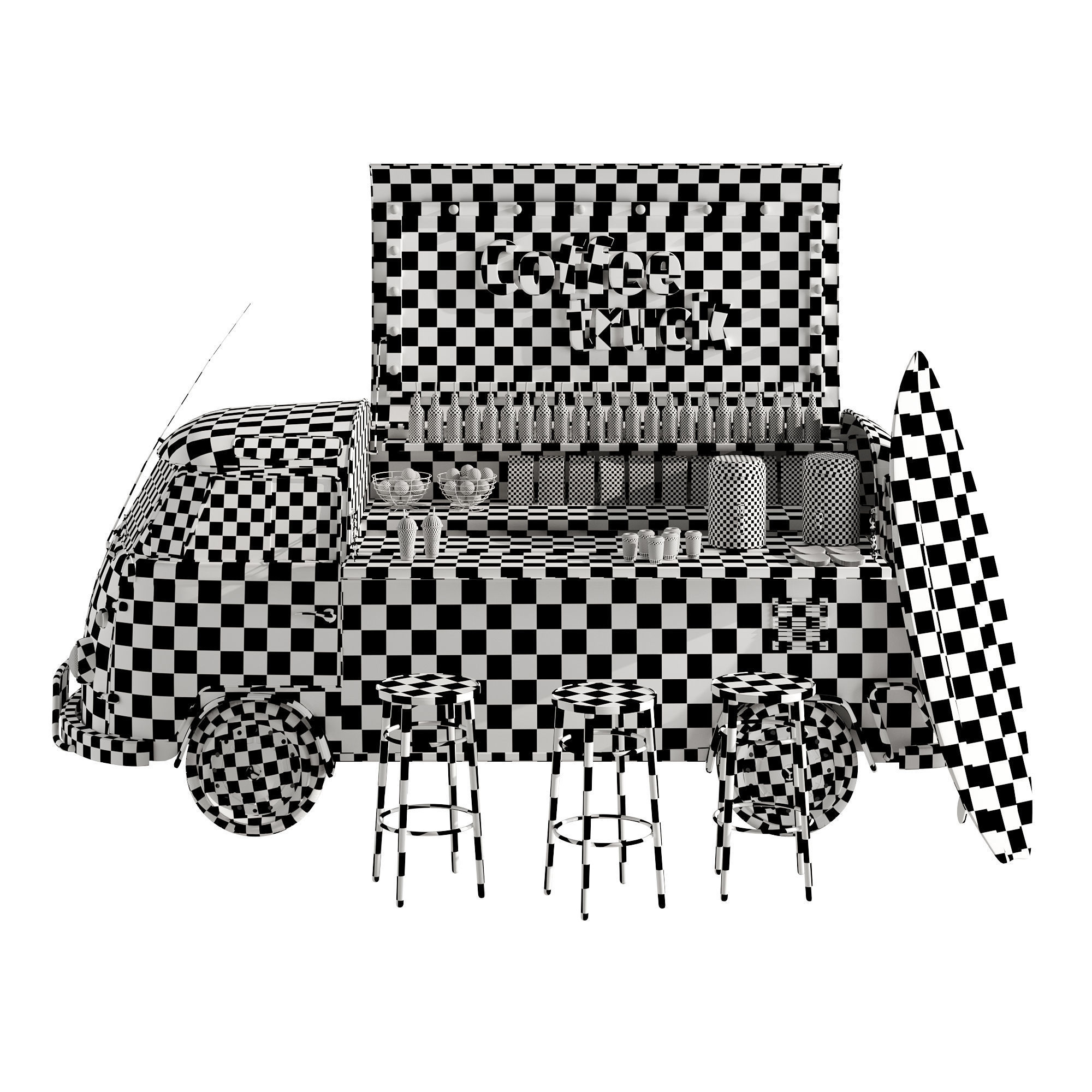 Coffee truck set 1 3D model_15