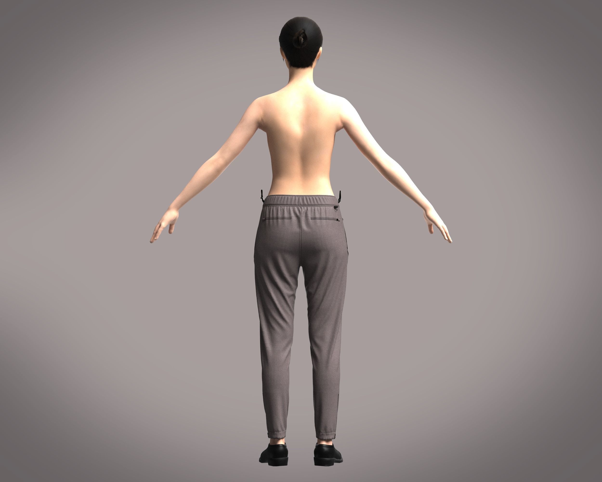 Ladies Zip Jogger 3D model_7