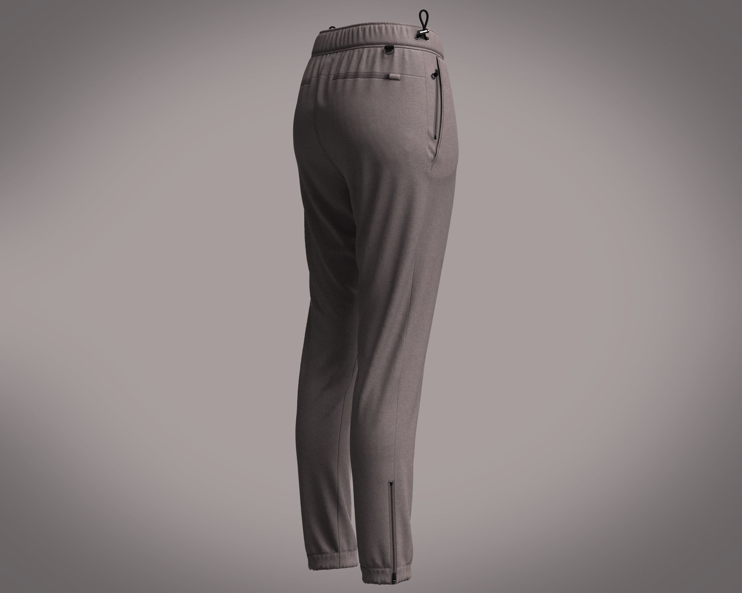 Ladies Zip Jogger 3D model_2