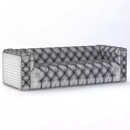 Beverly Tufted Sofa 3D model 2