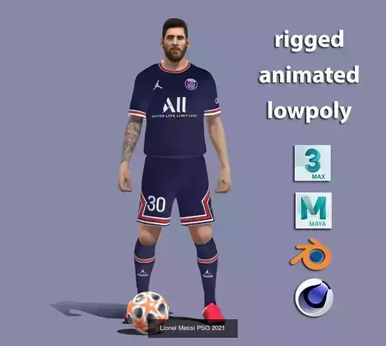 famous footballer 3D Model Collection