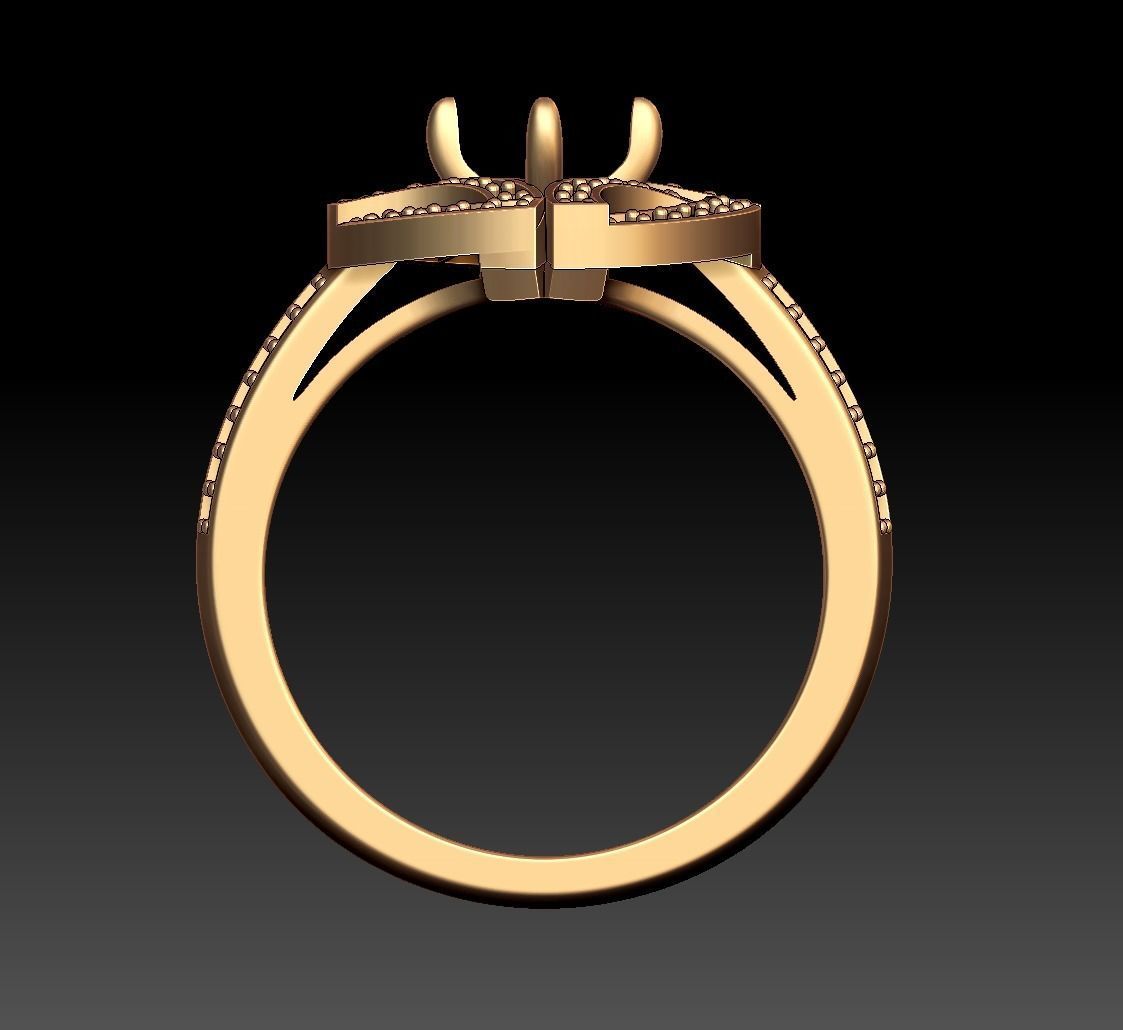 Gala Diamond Ring 3D print model_11