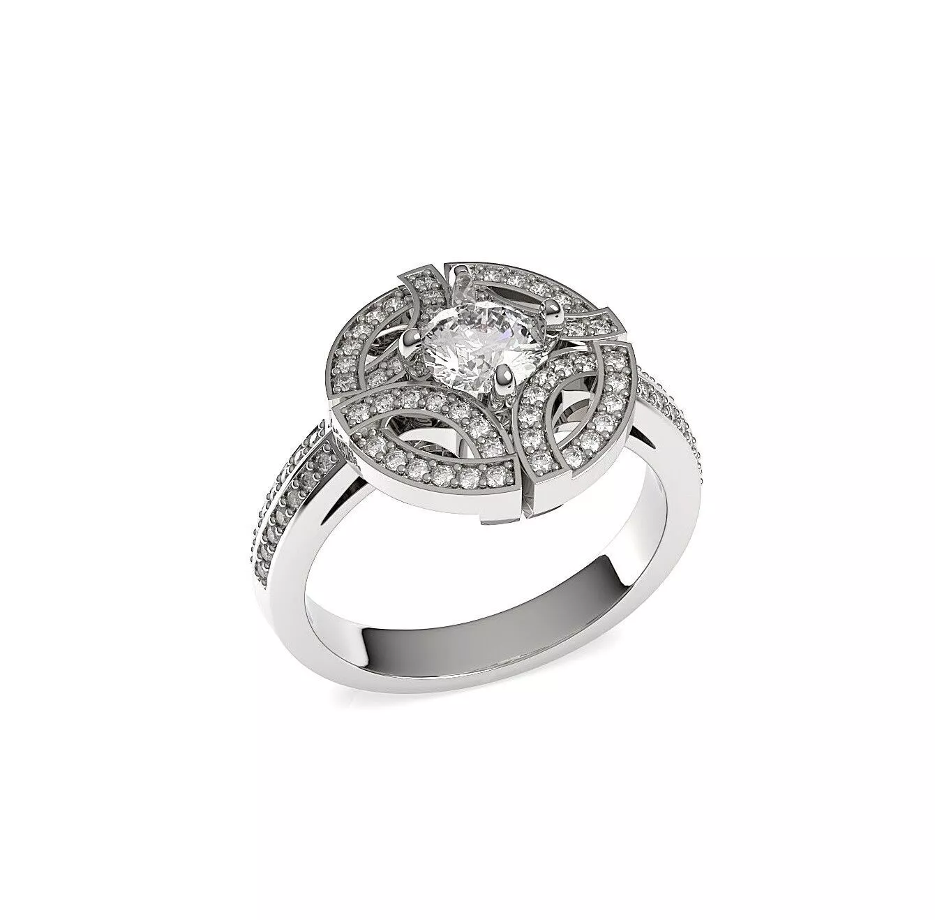 Gala Diamond Ring 3D print model