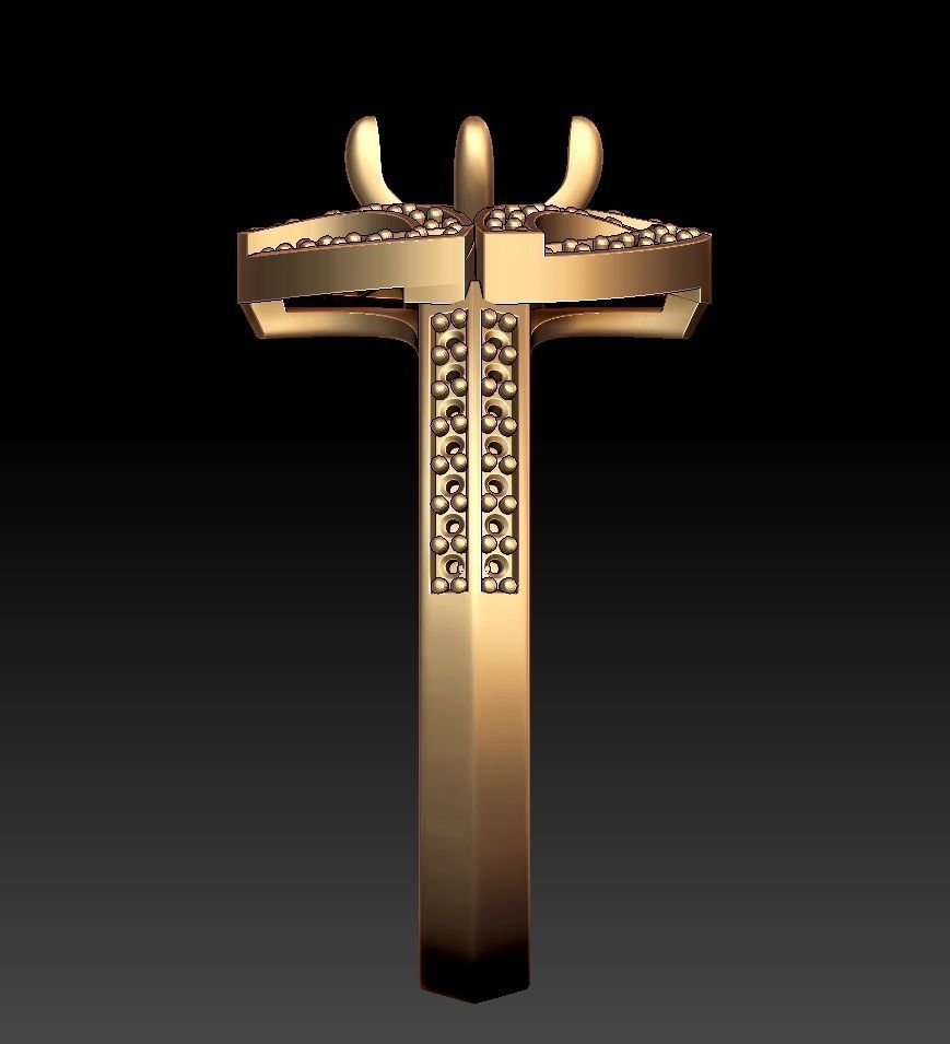 Gala Diamond Ring 3D print model_12