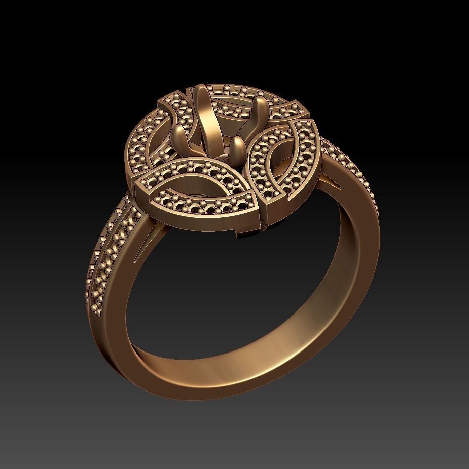 Gala Diamond Ring 3D print model_15
