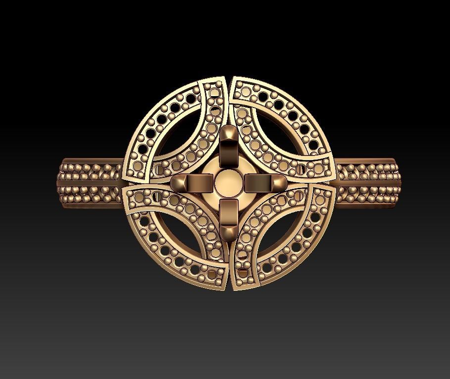 Gala Diamond Ring 3D print model_10