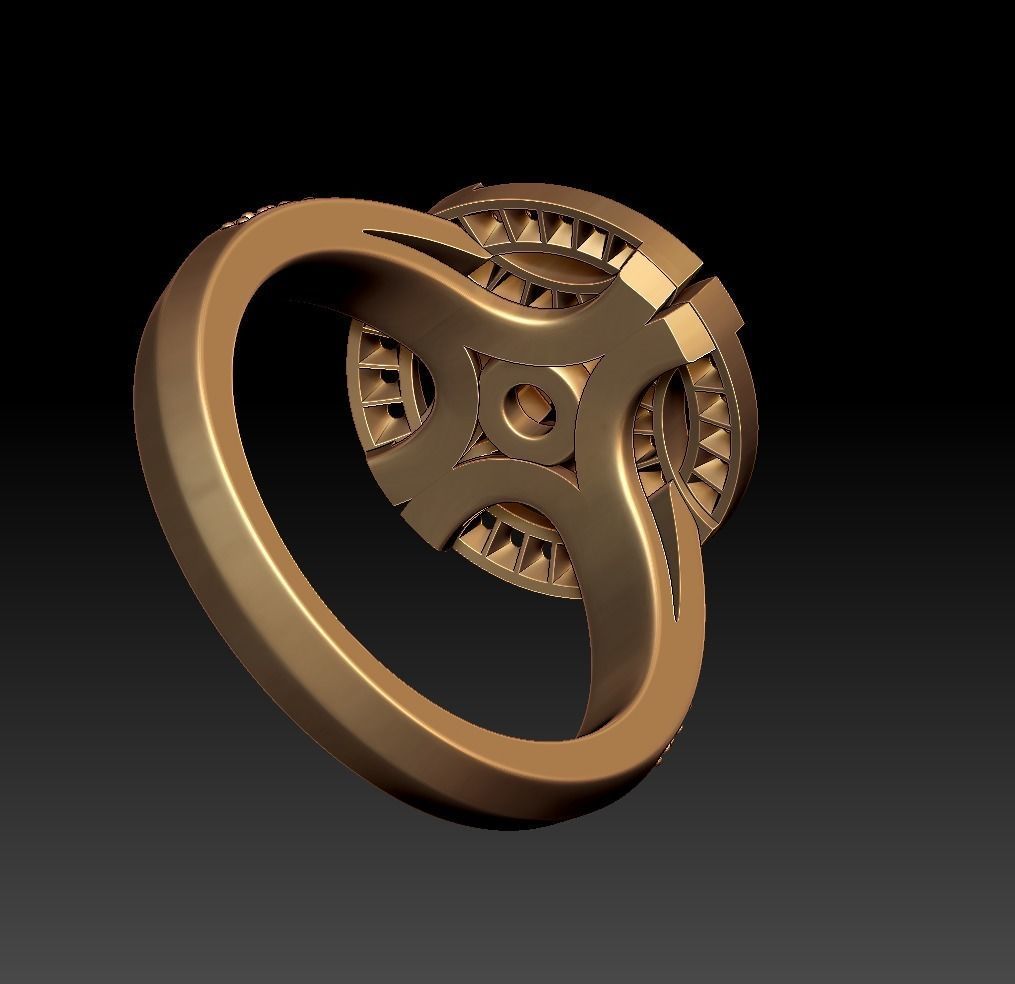 Gala Diamond Ring 3D print model_13