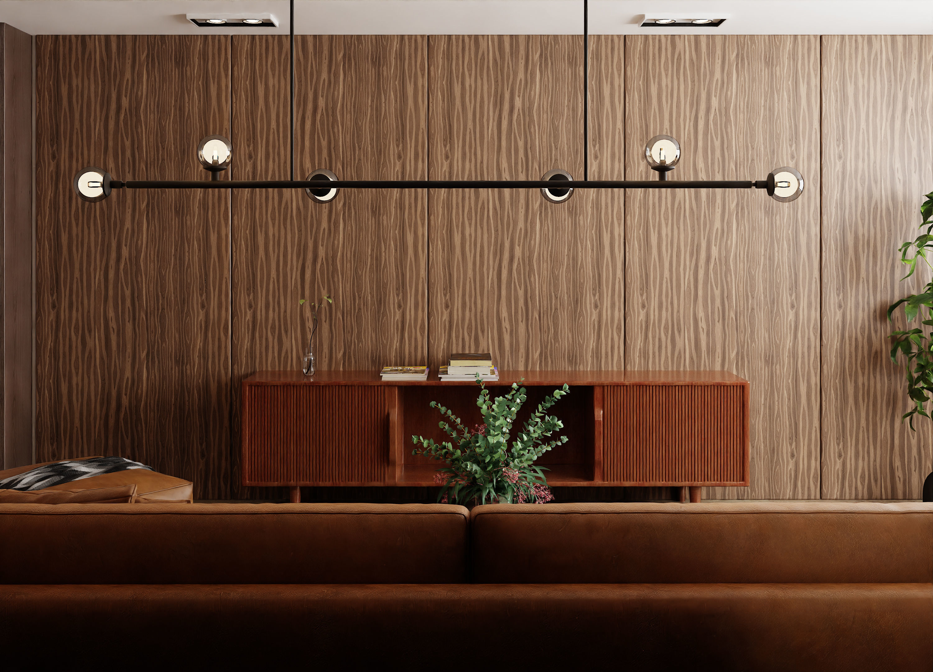 Living Room with Workspace Scene in Native Blend File 3D model_5