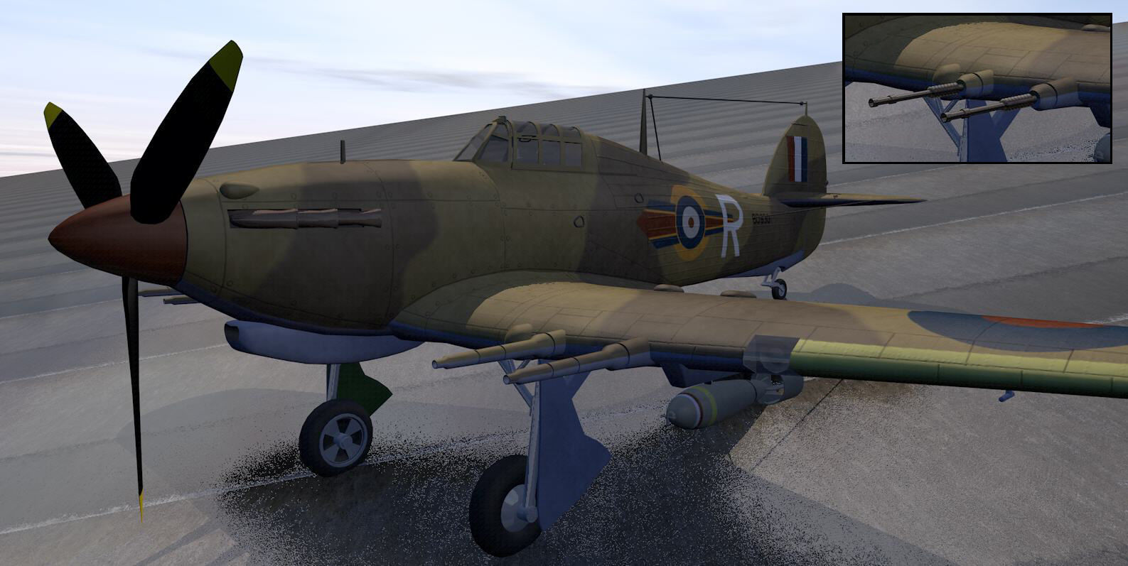 Hawker Hurricane Mk-2c Tropical 3D model_7