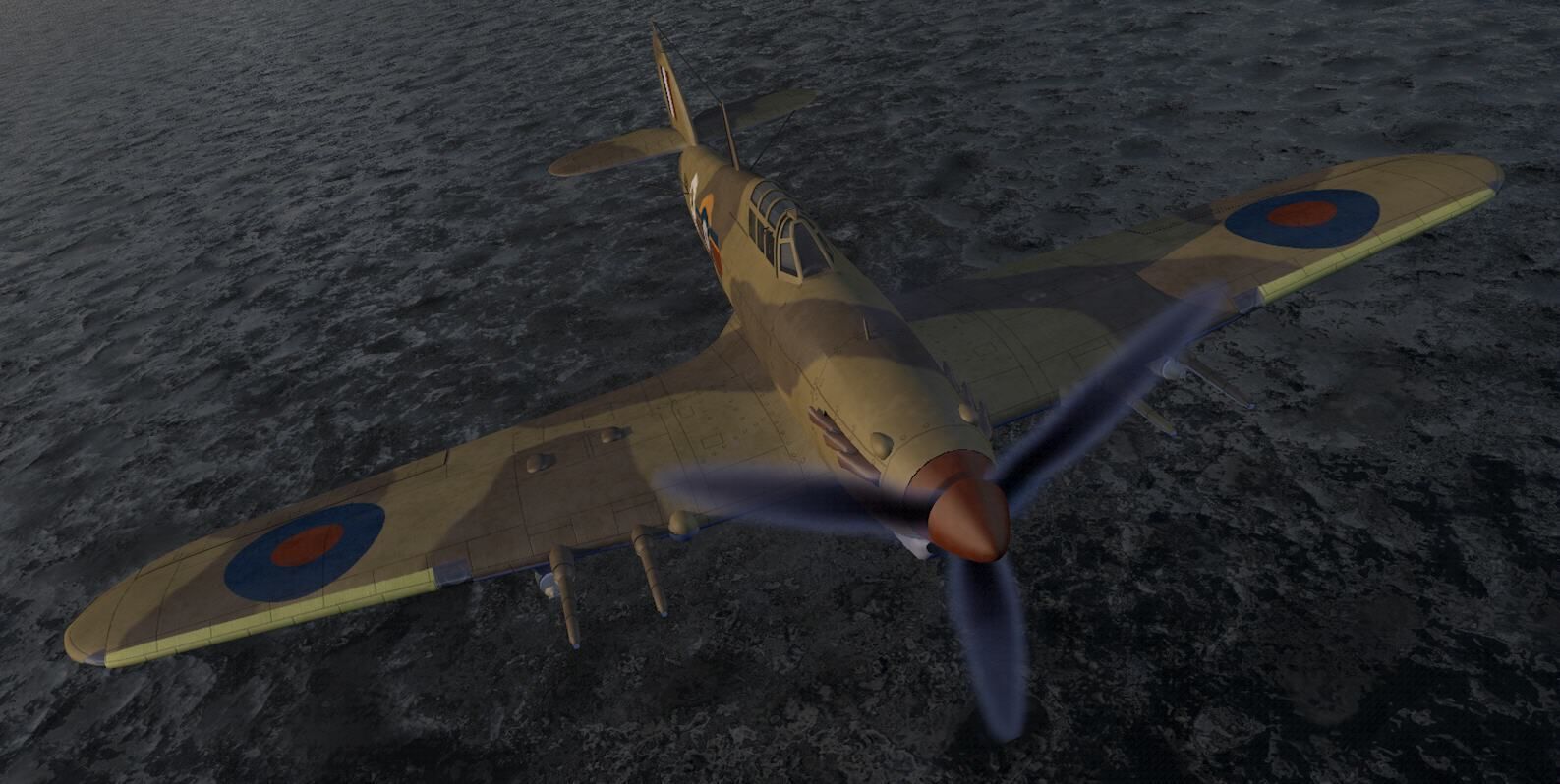 Hawker Hurricane Mk-2c Tropical 3D model_10
