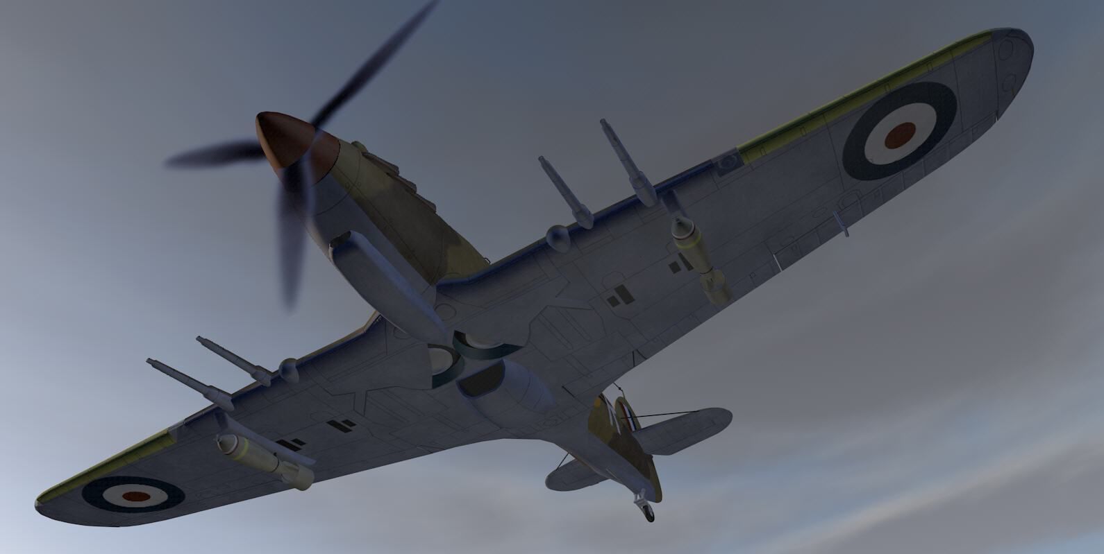 Hawker Hurricane Mk-2c Tropical 3D model_11